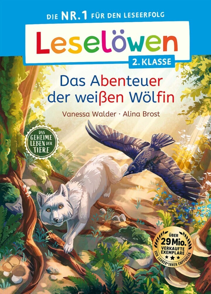 Leselöwen 2. Klasse - Das geheime Leben der Tiere - Das Abenteuer der weißen Wölfin main product photo