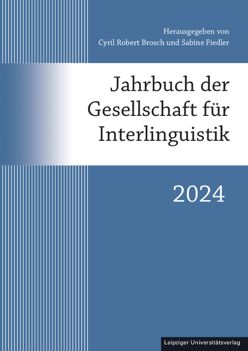 Jahrbuch der Gesellschaft für Interlinguistik main product photo