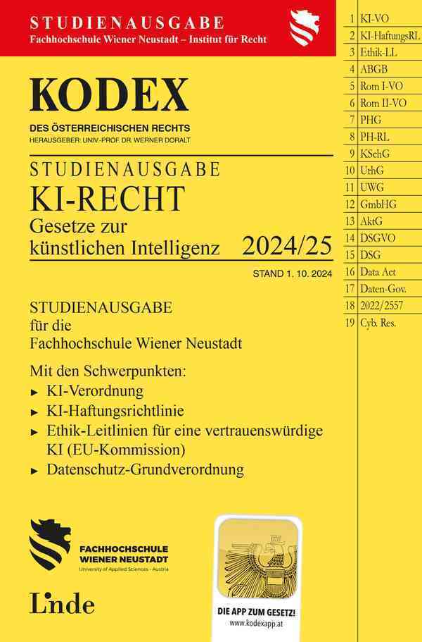 KODEX Studienausgabe KI-Recht 2024/25 main product photo
