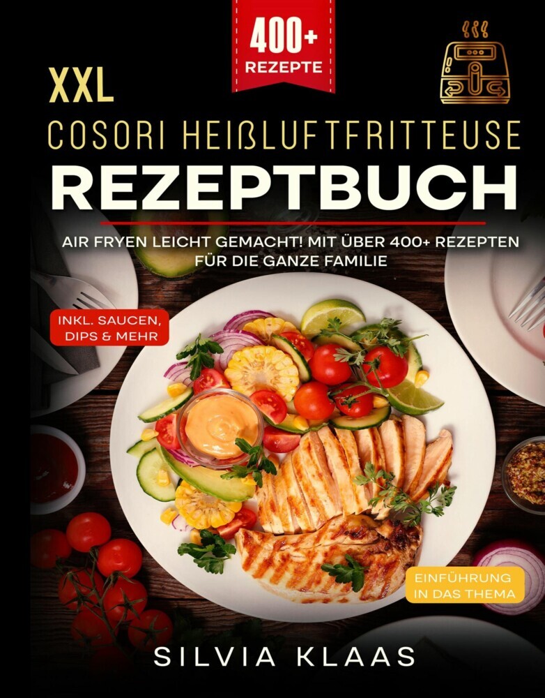 XXL Cosori Heißluftfritteuse Rezeptbuch main product photo