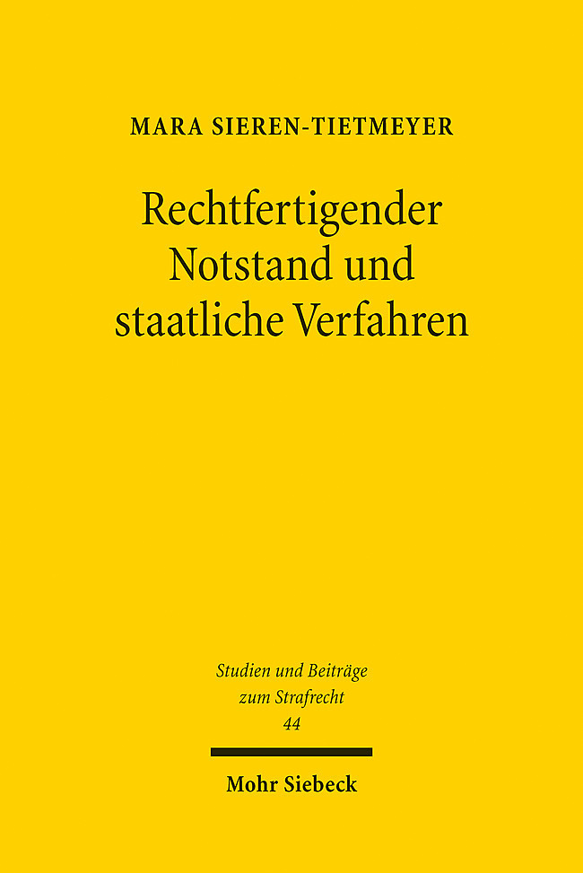 Rechtfertigender Notstand und staatliche Verfahren main product photo