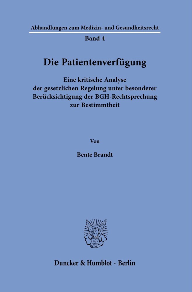 Die Patientenverfügung. main product photo