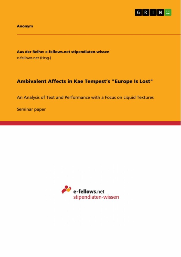 Ambivalent Affects in Kae Tempest's 'Europe Is Lost' main product photo