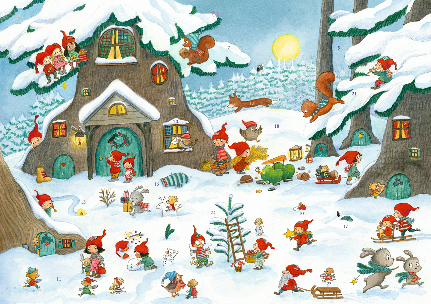 Sticker-Adventskalender - Im Wichtel-Wimmelwald main product photo