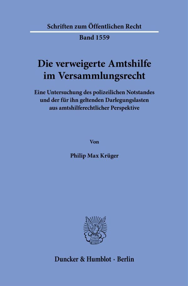Die verweigerte Amtshilfe im Versammlungsrecht main product photo