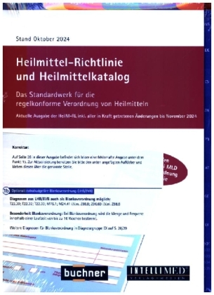 Heilmittel-Richtlinie Heilmittelkatalog: Für Physiotherapie, Logopädie, Ergotherapie, Ernährungstherapie, Podologie, Stand Oktober 2024