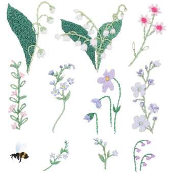 Stick & Stitch Packung, Blumen