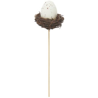Picker Ei im Nest, Weiß
