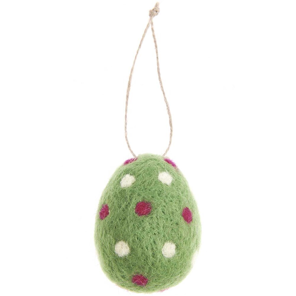 Aufhänger Ei gepunktet, Grün main product photo