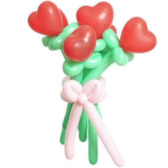 Ballonstrauß Herzen, Rot