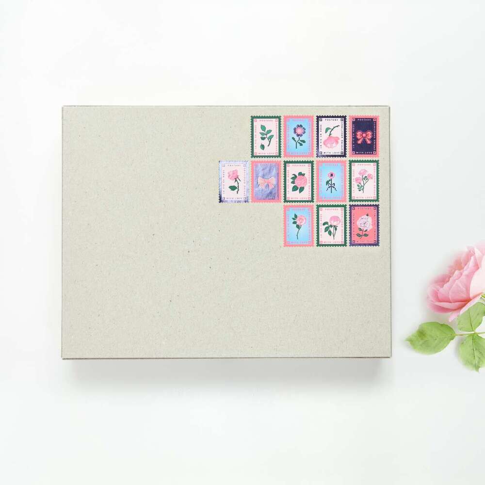 Mini Sticker La vie en Rose, Briefmarken FSC MIX main product photo