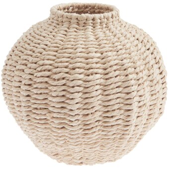 Vase Geflecht oval, Natur