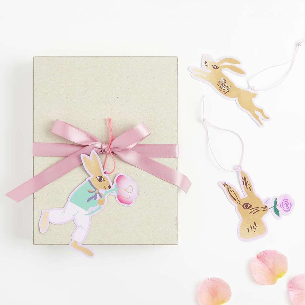 Geschenkanhänger La Vie en Rose, Hasen FSC MIX main product photo