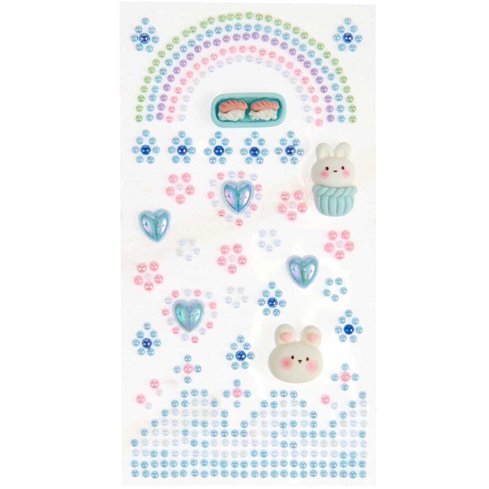 Perlensticker mit 3D-Figuren, blau main product photo
