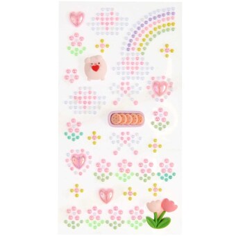 Perlensticker mit 3D-Figuren, rosa