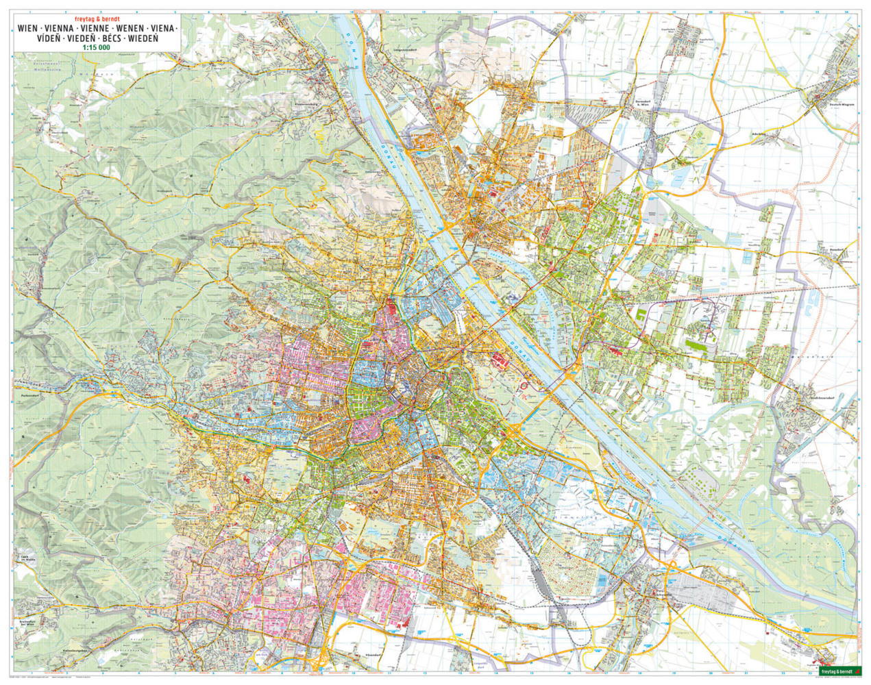 Wien Wandplan, 1:15.000, Poster main product photo