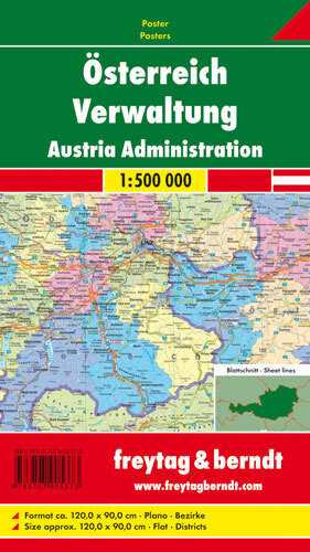 Österreich Verwaltung, 1:500.000, Poster main product photo