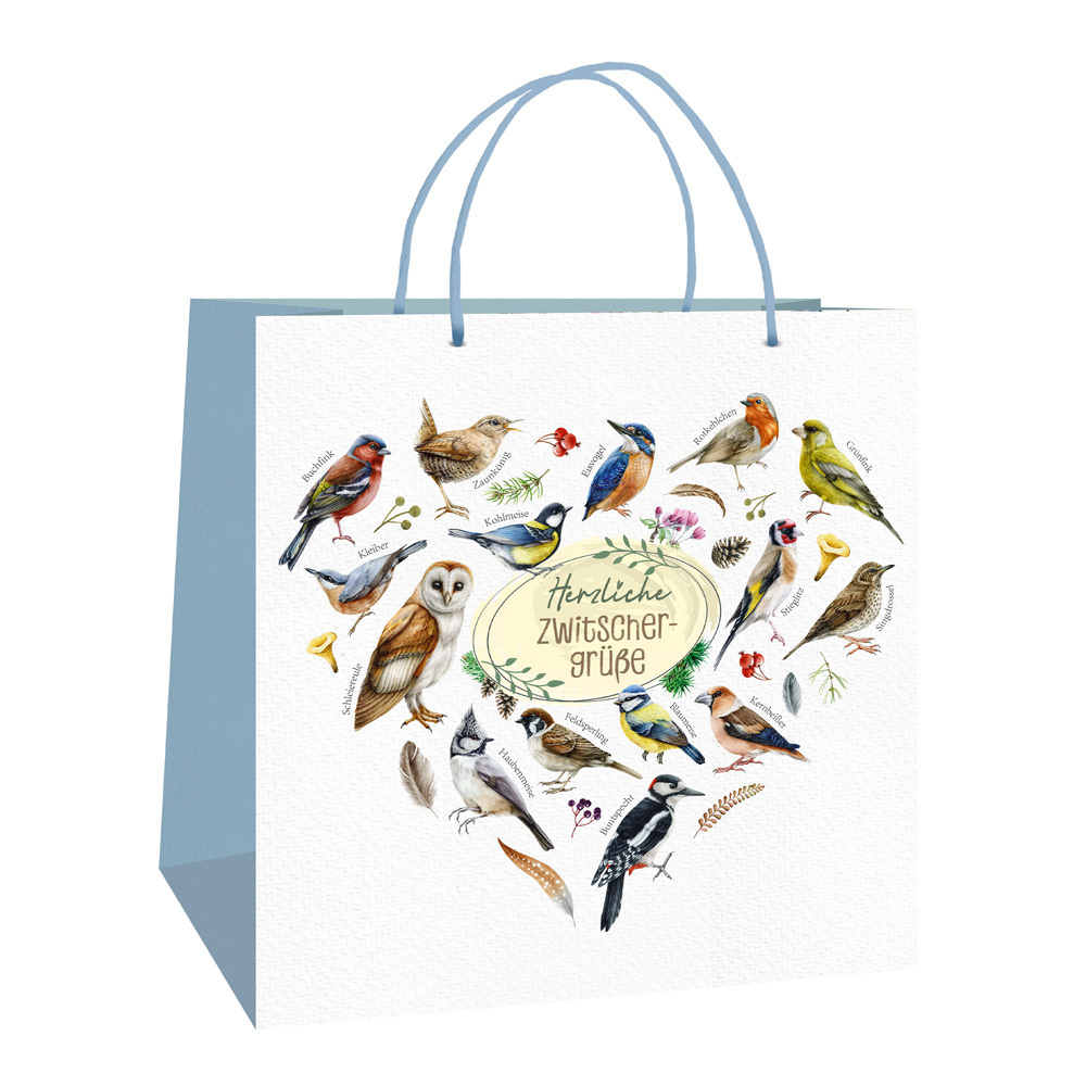 Trötsch Geschenktasche Unsere Vogelwelt Herzliche Zwitschergrüße main product photo