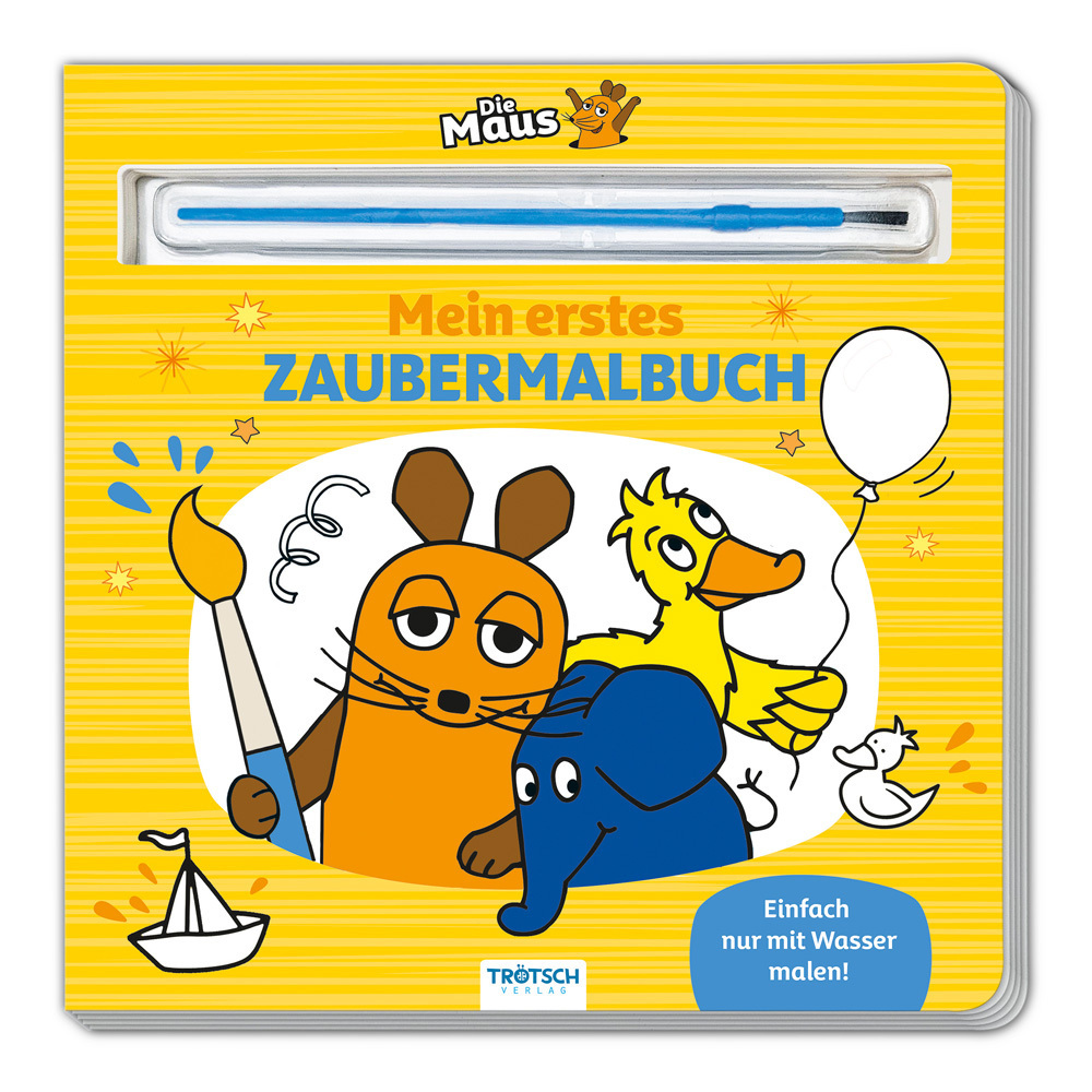 Trötsch Die Maus Malbuch mit Pinsel Mein erstes Zaubermalbuch main product photo