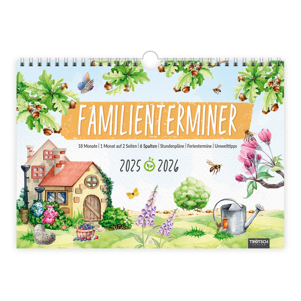 Trötsch Familienterminer Landgrüße für 18 Monate 2025/2026 main product photo