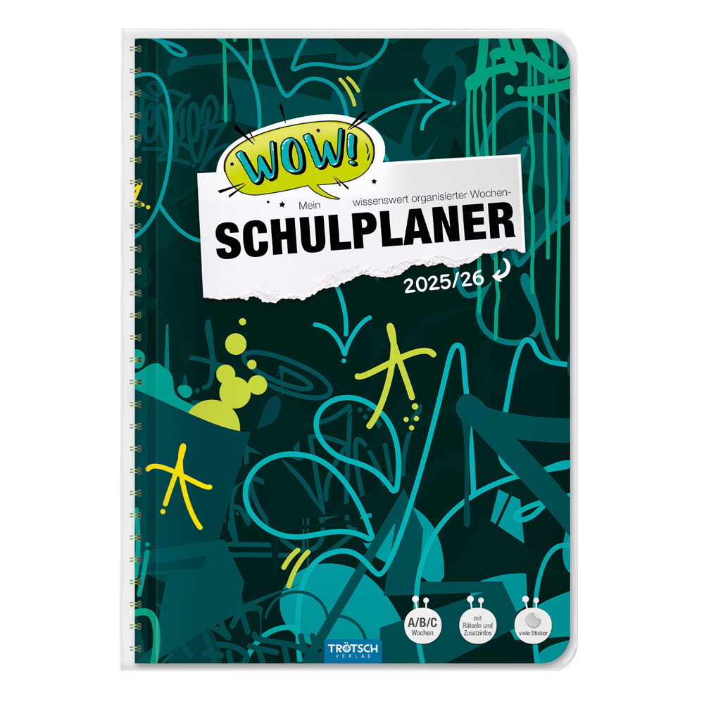 Trötsch Schulplaner WOW Graffiti 25/26 main product photo