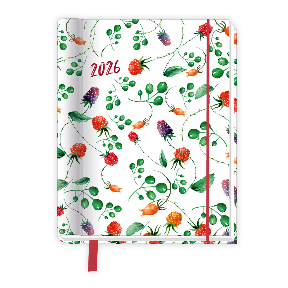 Trötsch Taschenkalender A6 Wire-O Motiv Früchte 2026 mit Postkarten main product photo