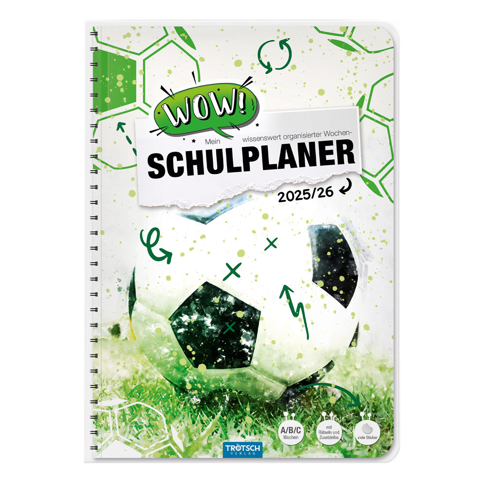 Trötsch Schulplaner WOW Fussball 25/26 main product photo