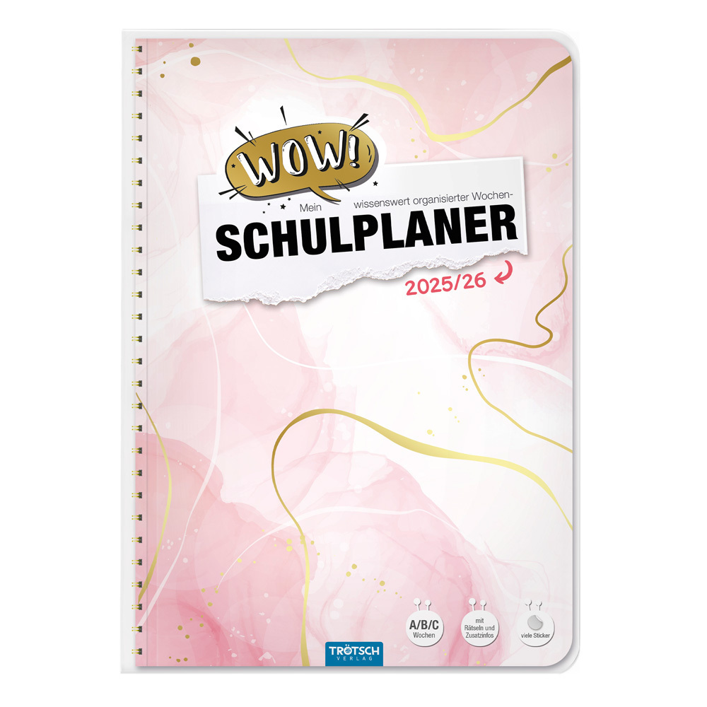 Trötsch Schulplaner WOW Marble 25/26 main product photo