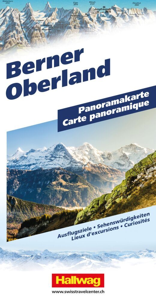 Hallwag Panoramakarte Berner Oberland main product photo