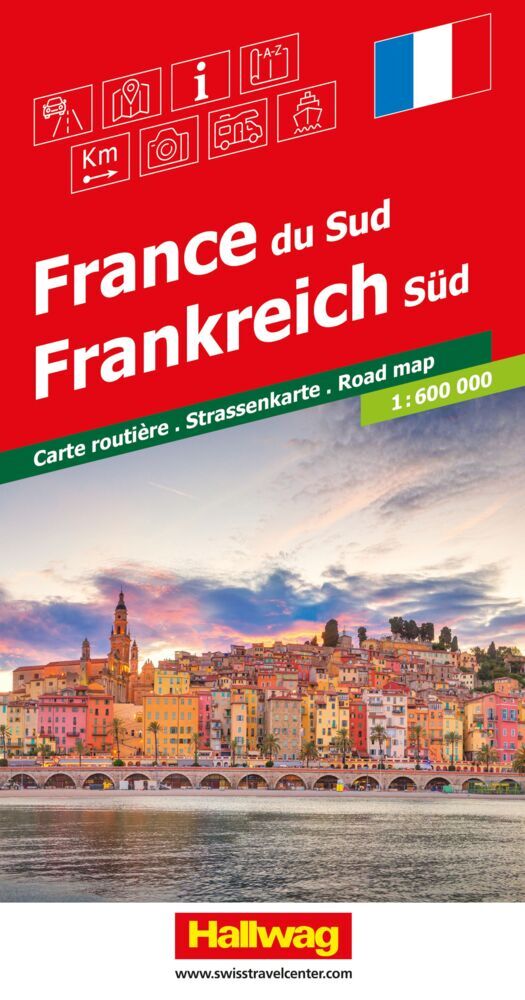Hallwag Strassenkarte Frankreich Süd 1:600.000 main product photo