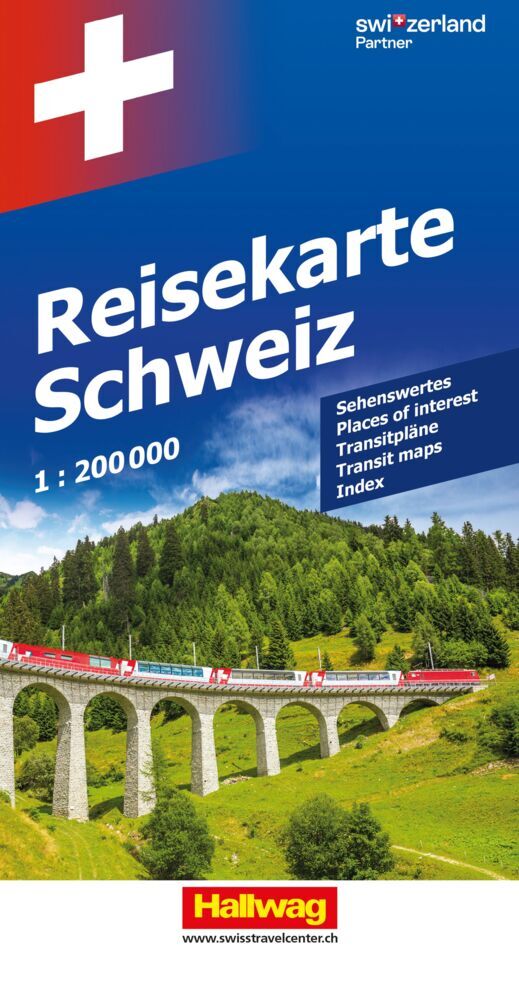 Hallwag Strassenkarte Reisekarte Schweiz 1:200.000 main product photo