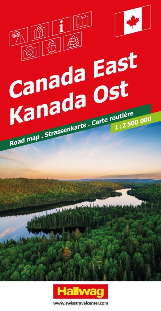 Hallwag Strassenkarte Kanada Ost 1:2,5 Mio. main product photo