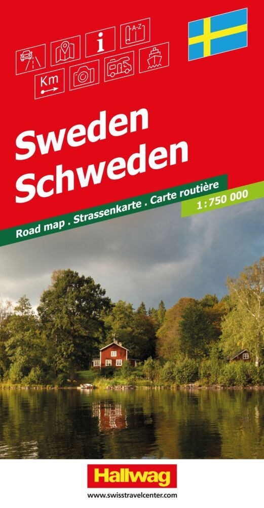 Hallwag Strassenkarte Schweden 1:750.000 main product photo