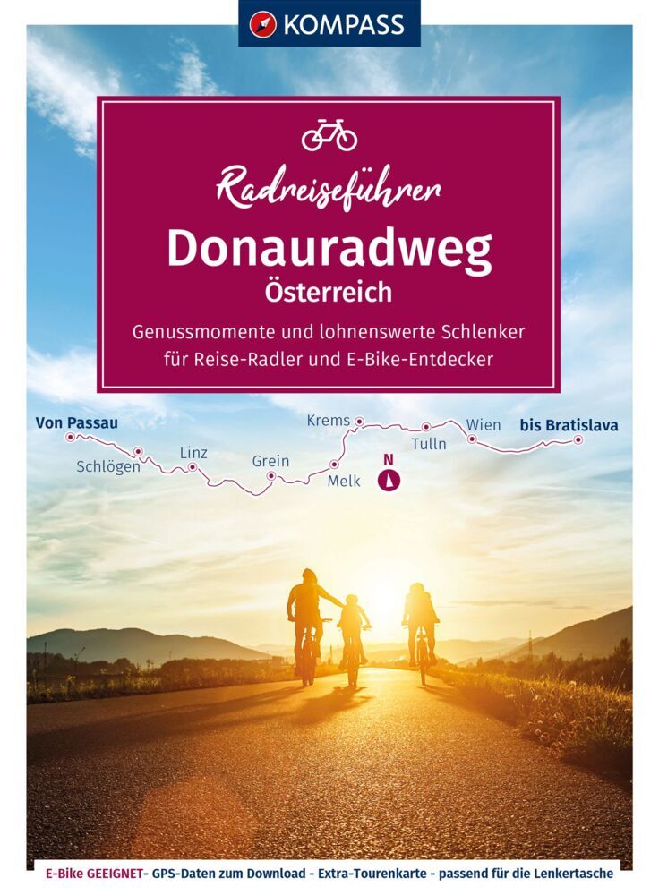 KOMPASS Radreiseführer Donauradweg Österreich main product photo