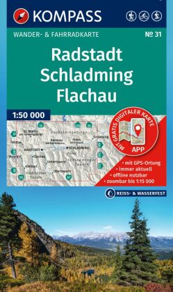 KOMPASS Wanderkarte 31 Radstadt, Schladming, Flachau 1:50.000