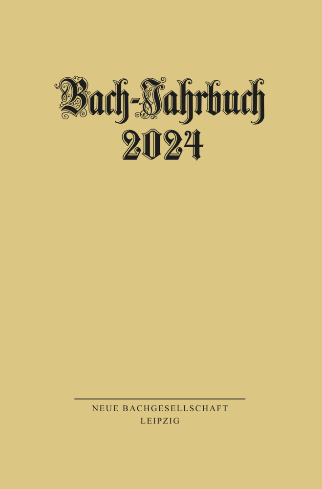 Bach-Jahrbuch 2024 main product photo