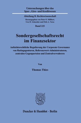 Sondergesellschaftsrecht im Finanzsektor.