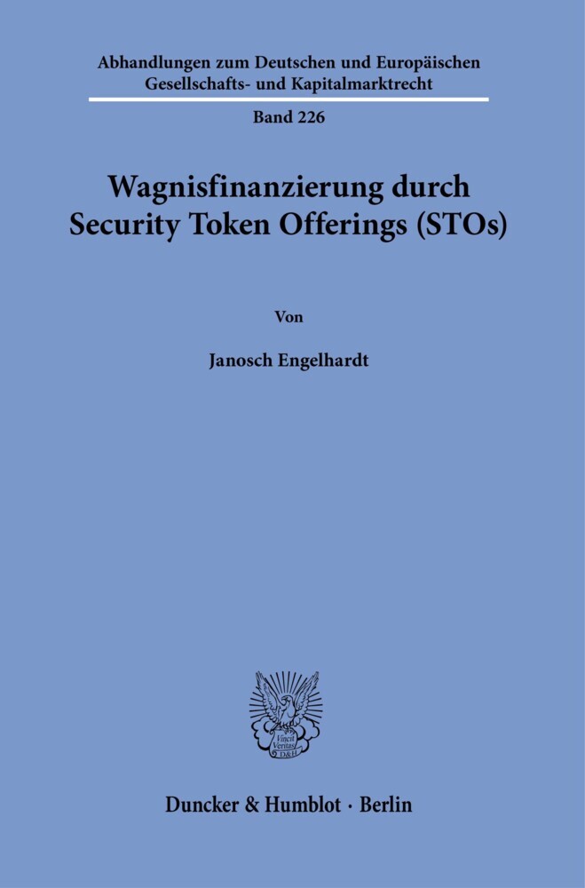 Wagnisfinanzierung durch Security Token Offerings (STOs). main product photo