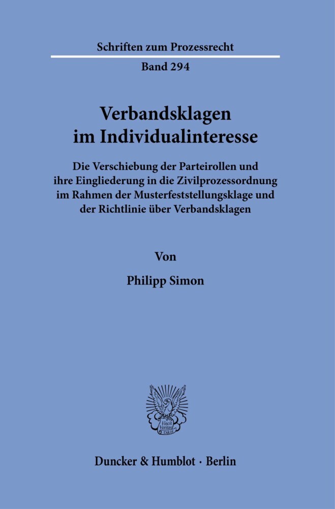 Verbandsklagen im Individualinteresse. main product photo