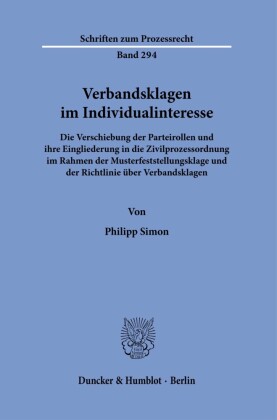 Verbandsklagen im Individualinteresse.