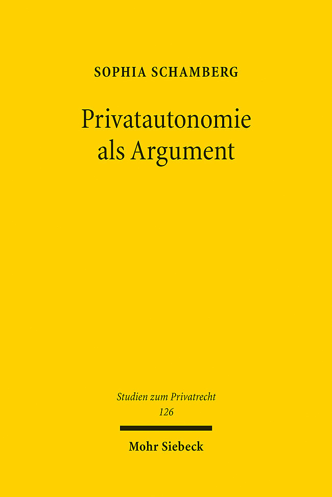 Privatautonomie als Argument main product photo