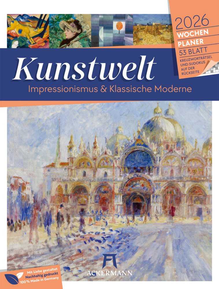Kunstwelt Wochenplaner Kalender 2026 | Impressionismus und Klassische Moderne main product photo