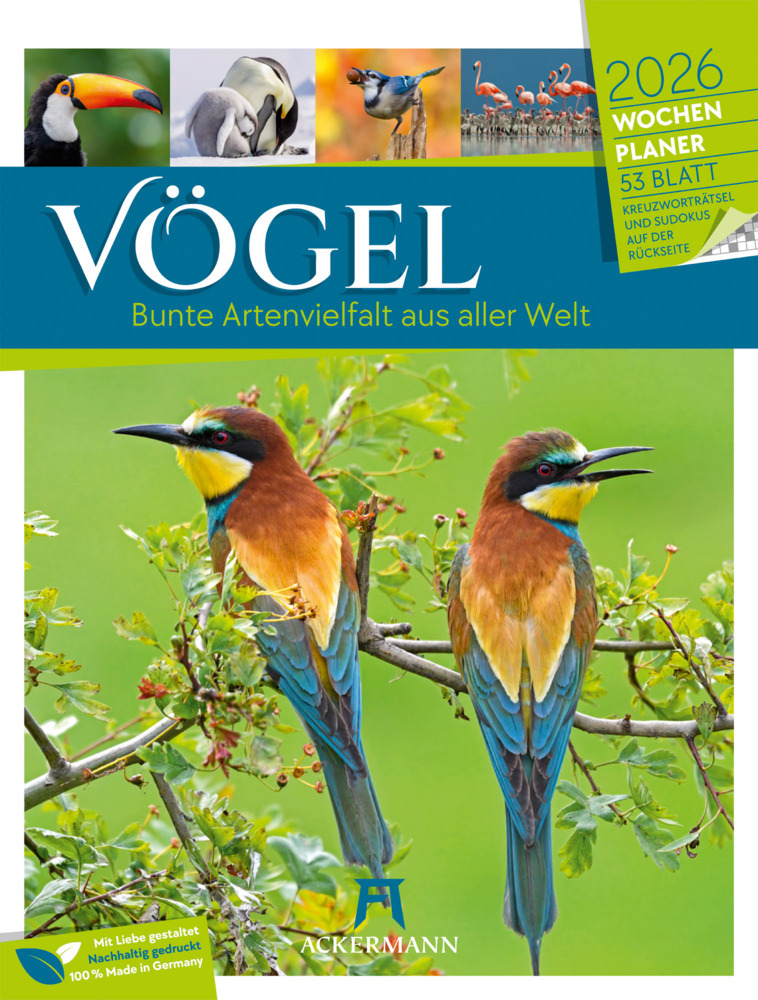 Vögel Wochenplaner Kalender 2026 main product photo