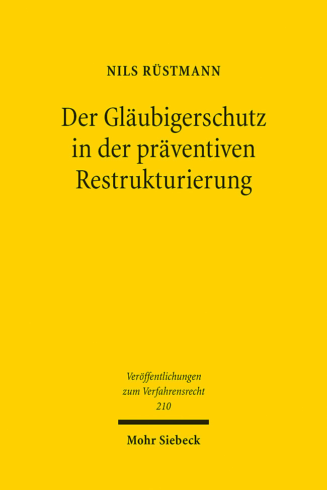 Der Gläubigerschutz in der präventiven Restrukturierung main product photo