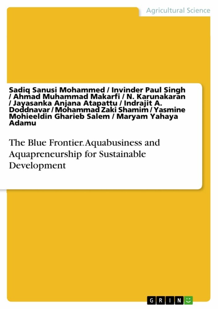 The Blue Frontier. Aquabusiness and Aquapreneurship for Sustainable Development main product photo
