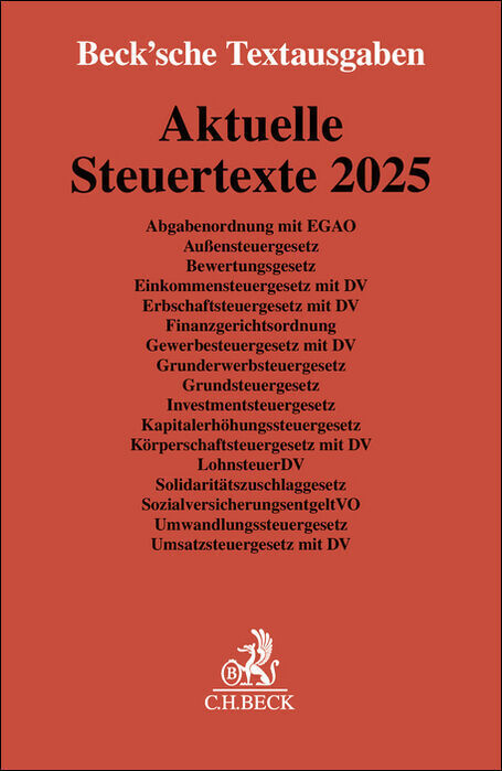 Aktuelle Steuertexte 2025 main product photo