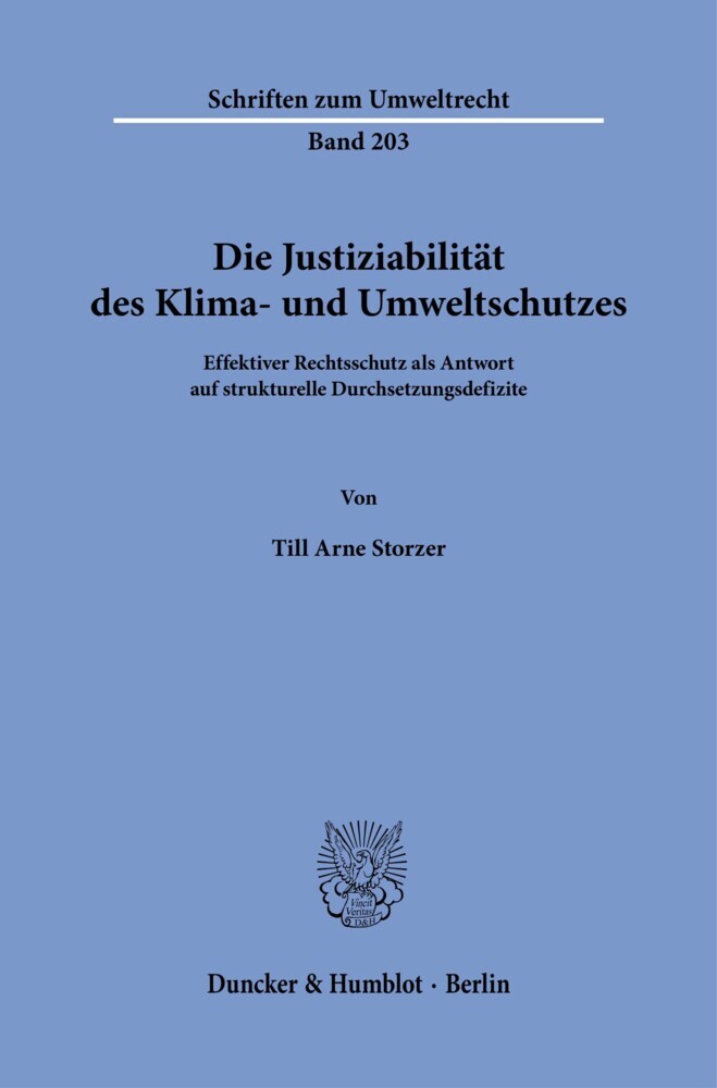Die Justiziabilität des Klima- und Umweltschutzes. main product photo