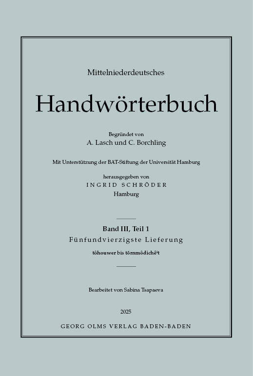 Mittelniederdeutsches Handwörterbuch main product photo