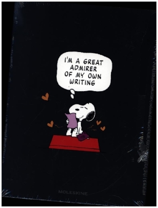 Moleskine Peanuts Kreativ Set, Notizbuch Snoopy L/A5, fester Einband, liniert, schwarz, Blackwing Graphitstifte weich (12x), Radiergummi und Anspitzer