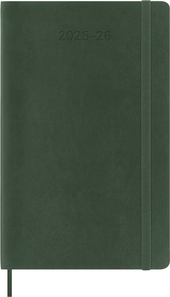 Moleskine 18 Monate Wochen Notizkalender 2025/2026, L/A5, 1 Wo = 1 Seite, rechts linierte Seite, weicher Einband, Myrtengrün main product photo